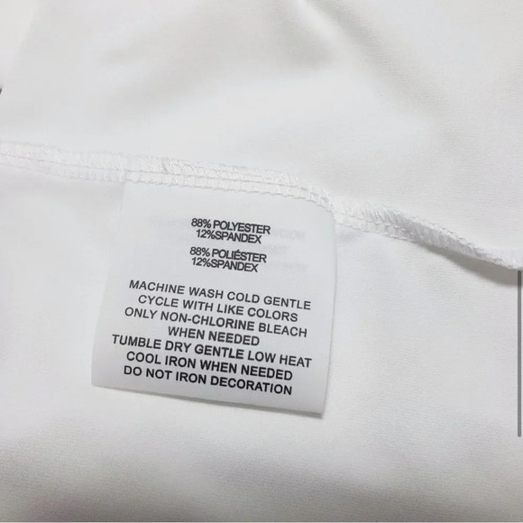 Men's Hang Ten White Crew Neck Long Sleeve UPF 50+ Quick Dry Graphic T-Shirt - Picture 7 of 7